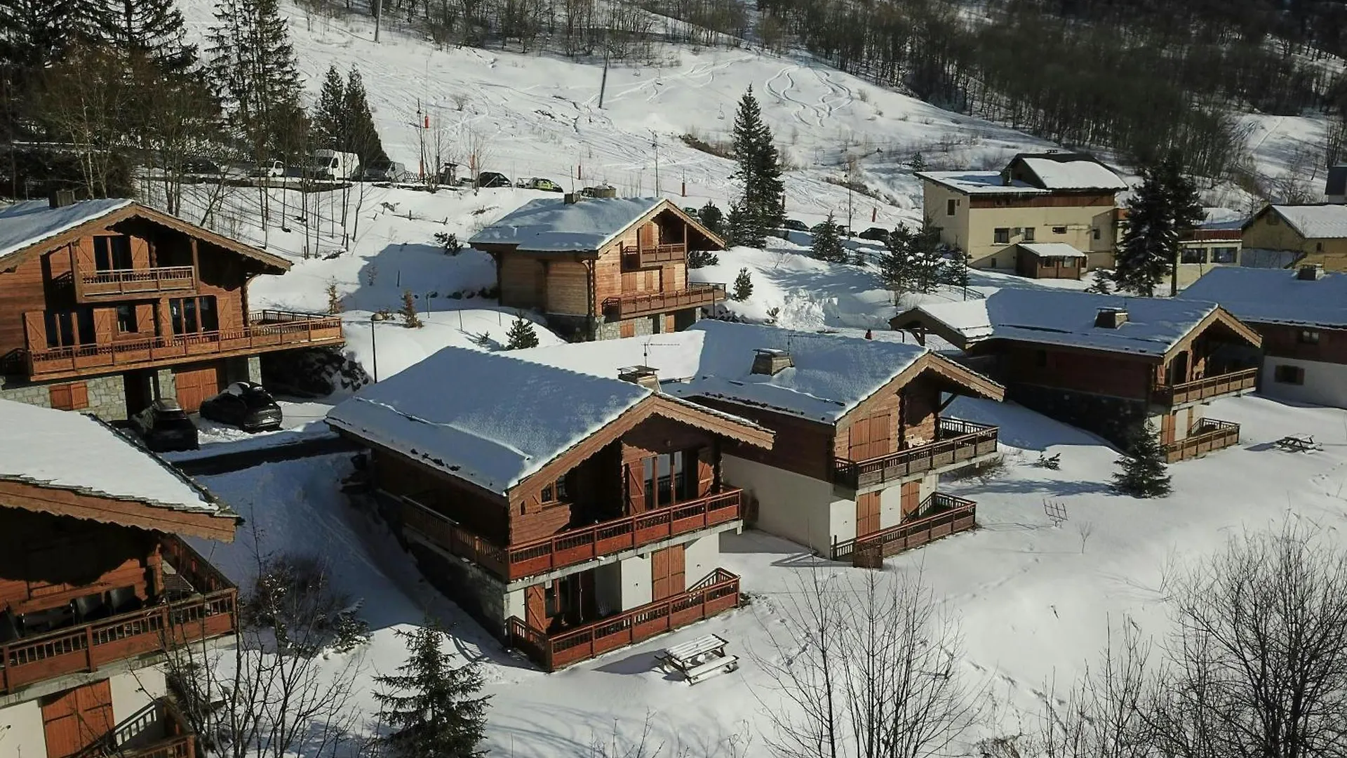 סן-פרנסואה-לונשאמפ Casa-Chalet Des Ponts : Evasion Au Col Madeleine בקתה