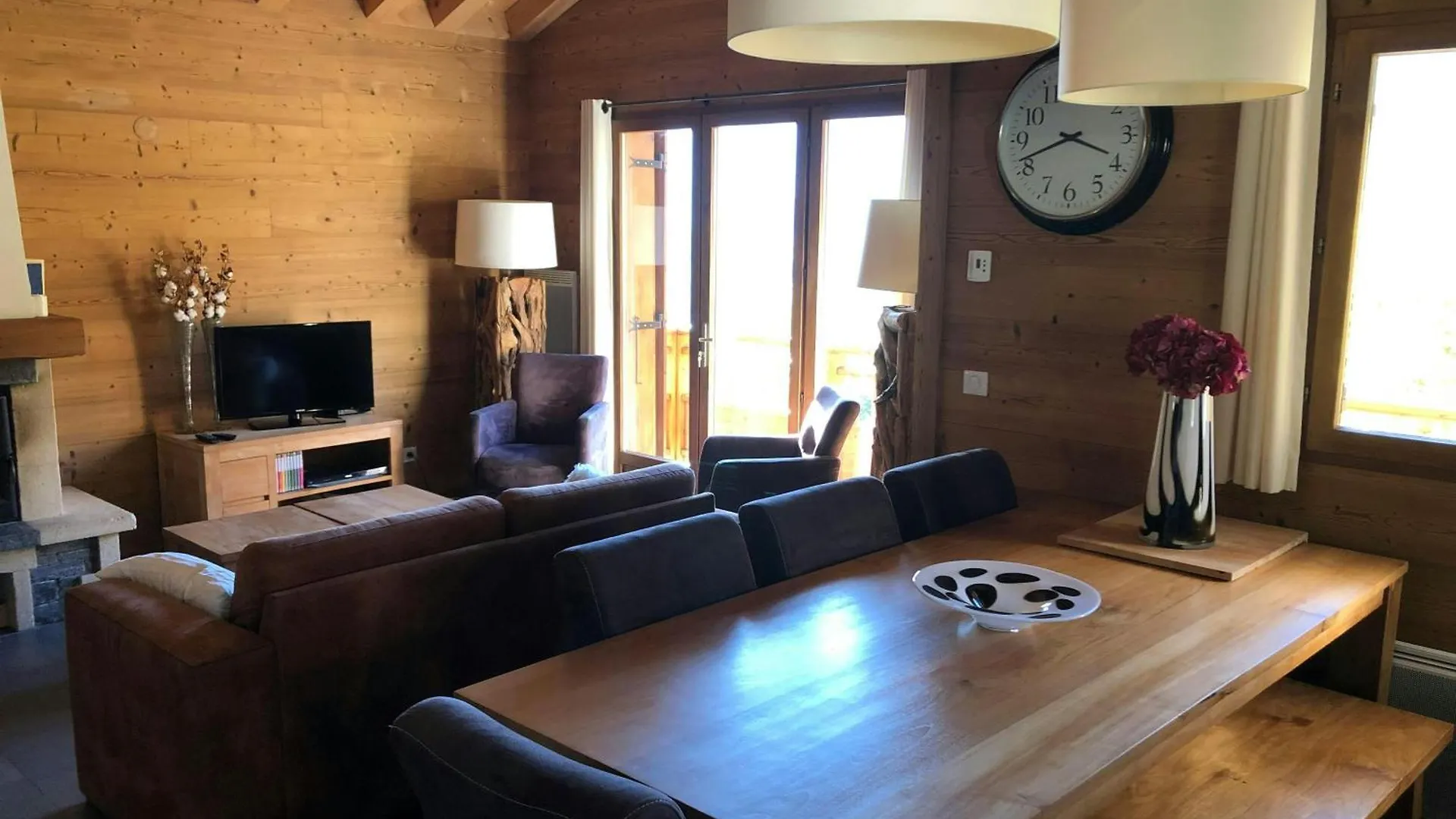 סן-פרנסואה-לונשאמפ Casa-Chalet Des Ponts : Evasion Au Col Madeleine בקתה